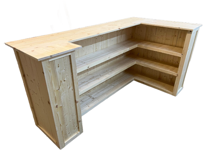 Negroni home bar with customisable layout and deep shelving