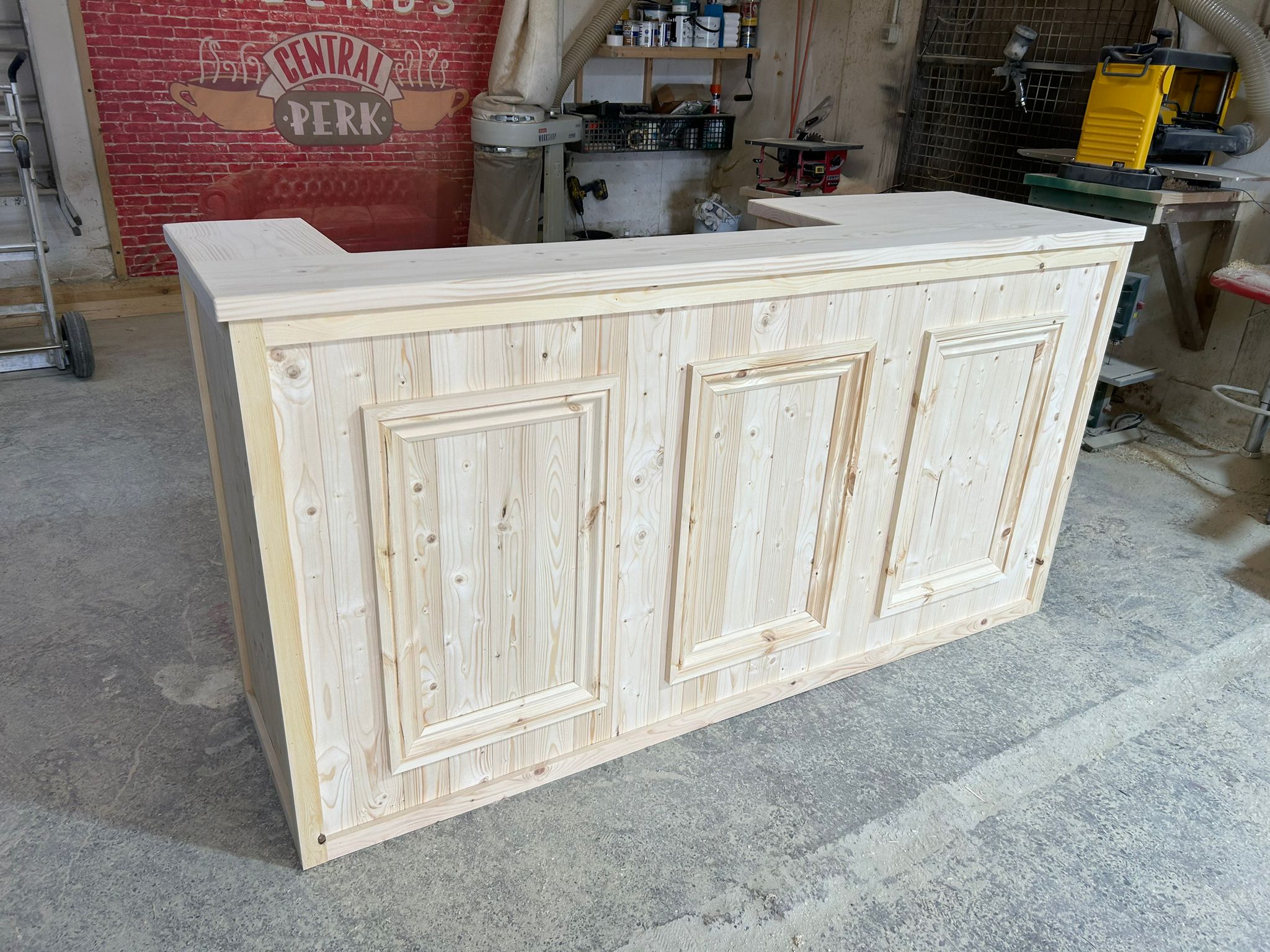 Old Fashioned Luxe home bar 200x60 UK handcrafted timber
