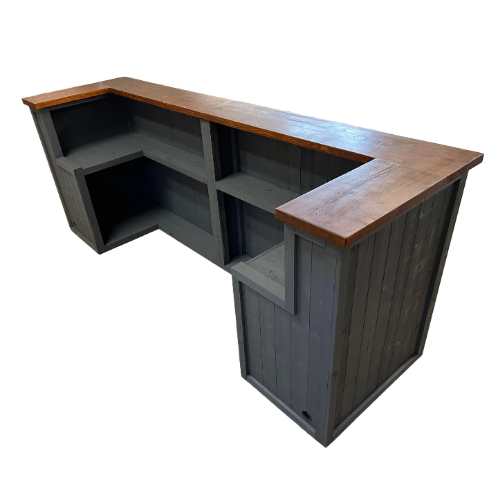 Cuba Libre home bar Espresso Grey 270x80 large straight design UK handcrafted