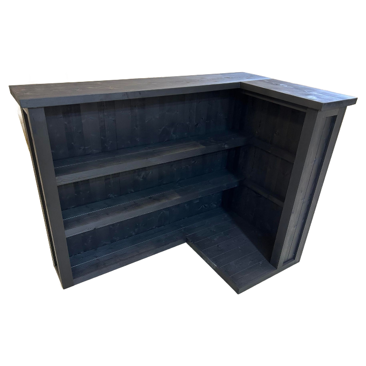 Bellini home bar black 140x80 straight design UK handcrafted