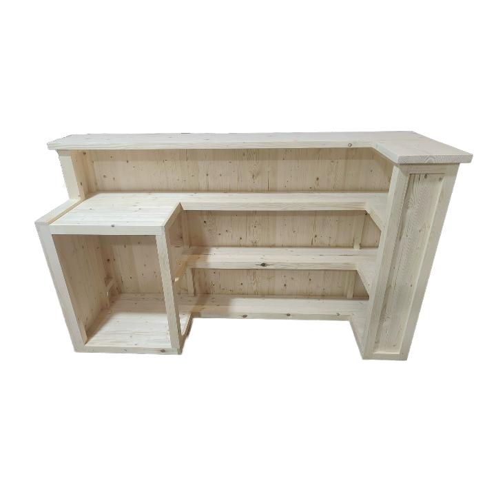 Mai Tai wooden home bar 180x60 straight design UK handcrafted timber