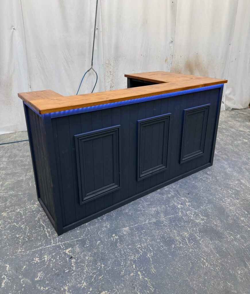 large grey home bar led lights included