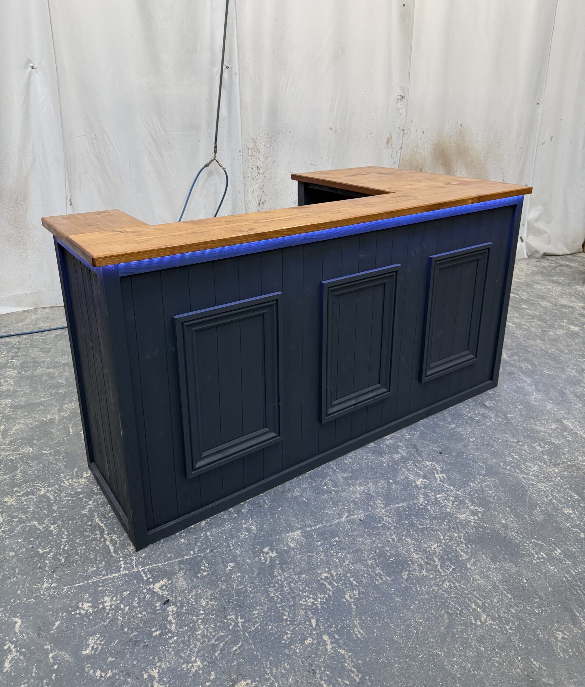 large grey home bar led lights included