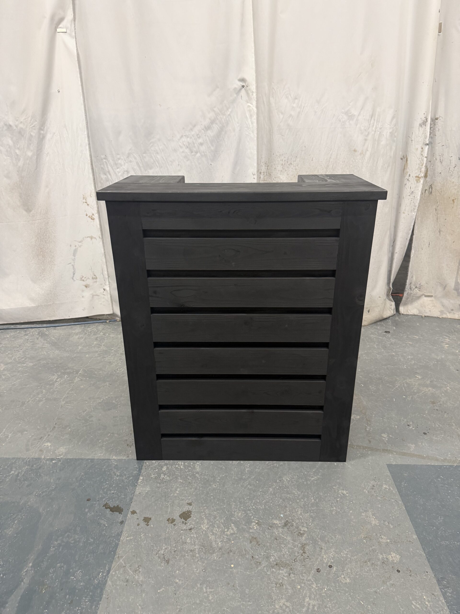 Tall black bar with led lights perfect for small spaces